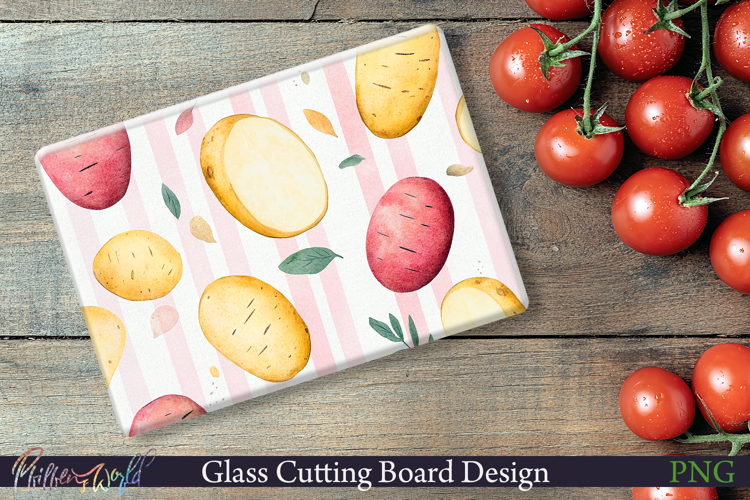 Cutting Board Design | Stripes | potato