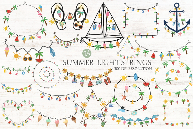 Summer Elements Light Strings PNG Clipart