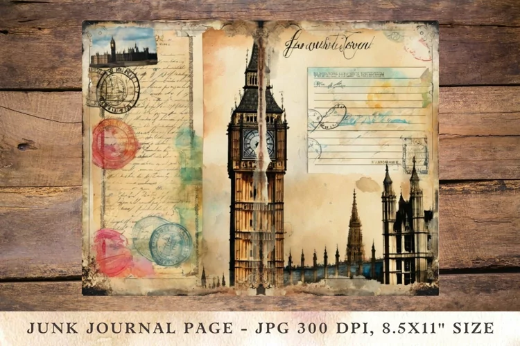 Printable Junk Journal Pages london