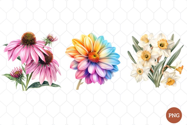 Watercolor Wildflowers Clipart