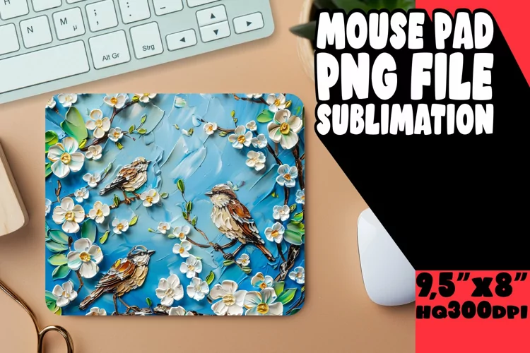 Radiant Floral 3D Mouse Pad
