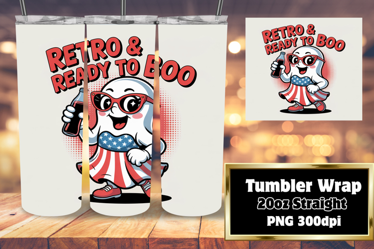 Sublimation-Ready 20oz Design , Funny Ghost