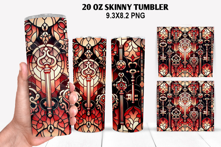 Valentine Skinny Tumbler 20oz Wrap Design, Valentine Tumbler example image 1