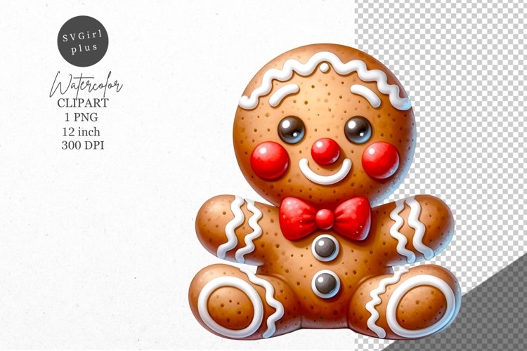 Christmas clipart|Gingerman clipart|Christmas sublimation example image 1