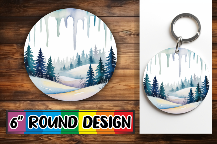 Radiant Circle Ornaments PNG, Winter