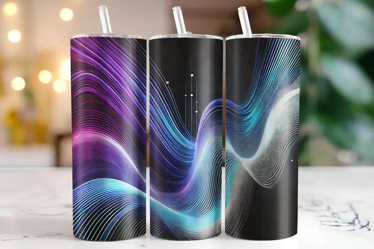 Abstract Waves Tumbler Wrap | Sublimation | Tumblers