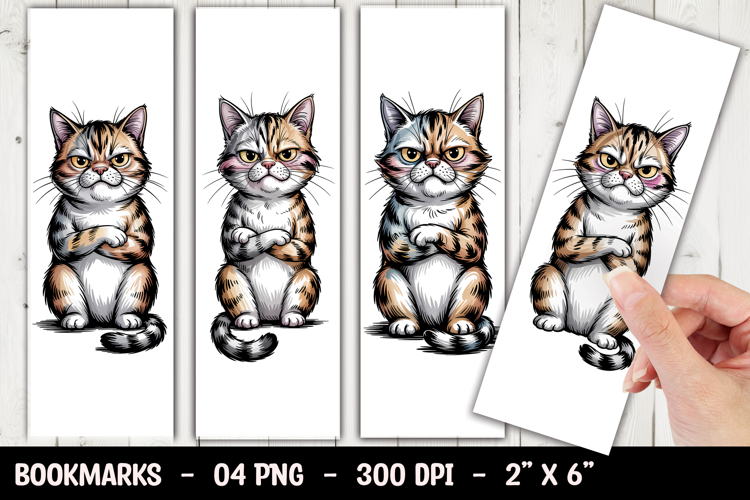 Minimal Cat Art Bookmark Sublimation