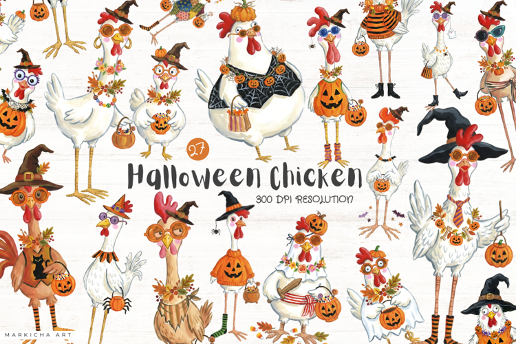 Halloween Chicken Clipart