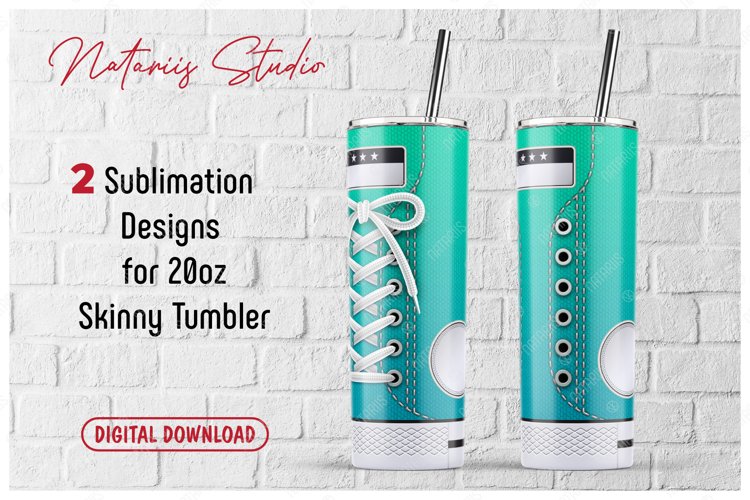 Monogram Sneaker patterns for 20oz SKINNY TUMBLER.