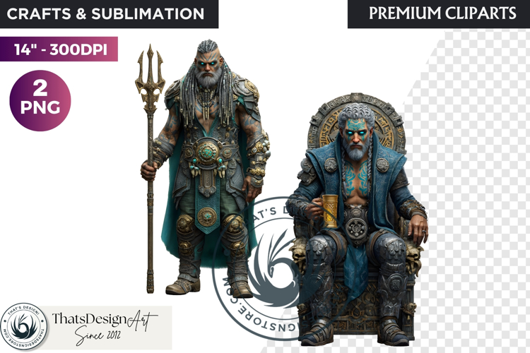 Viking Mythology Giants Clipart, Norse Jotuns gods