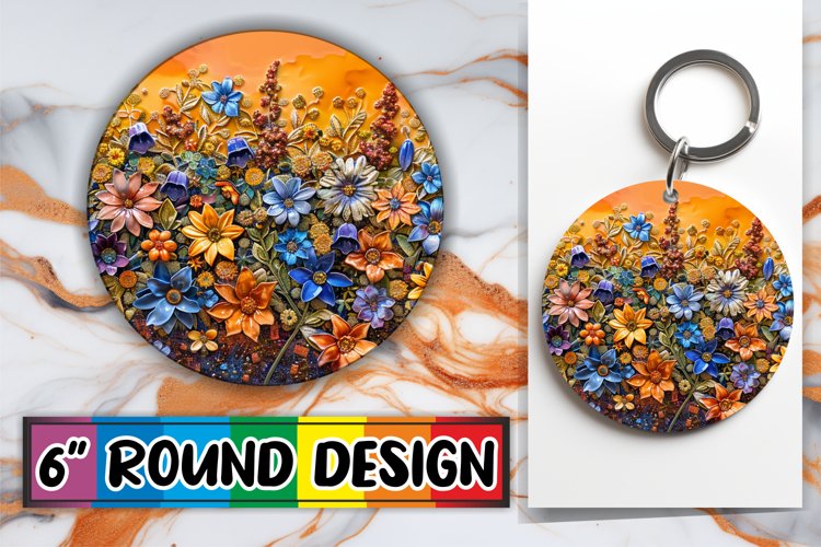 Spring Blossoms Round Design PNG