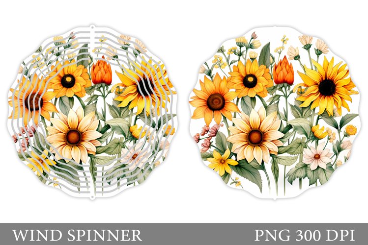 Flowers Wind Spinner Design. Wildflowers Wind Spinner