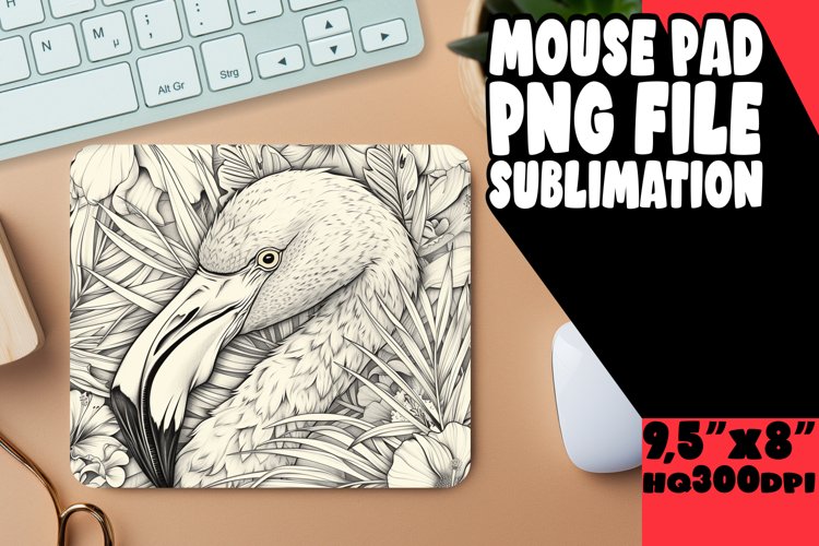 Flamingo Fun Sublimation Mouse Mats example image 1