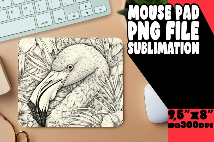 Flamingo Fun Sublimation Mouse Mats