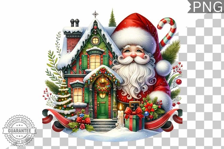 Christmas Santa Sublimation - Clipart PNG Design example image 1