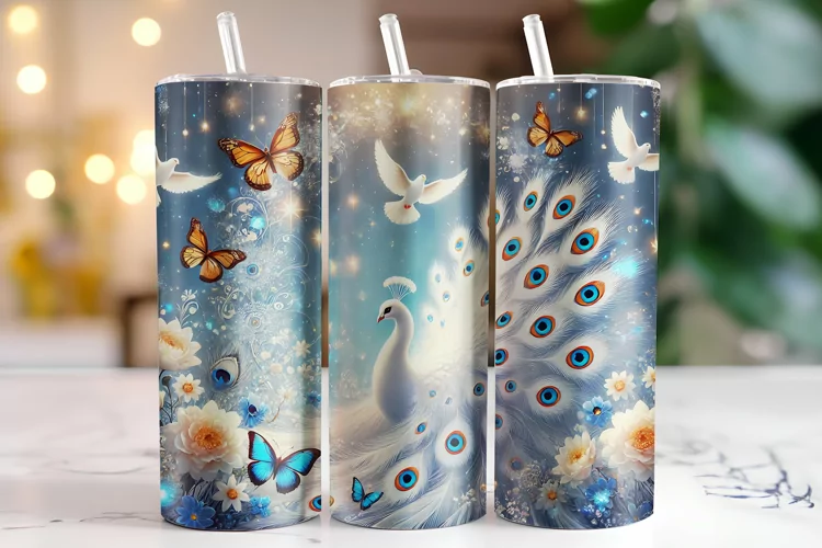 Peacock Tumbler Wrap | Sublimation | Tumblers