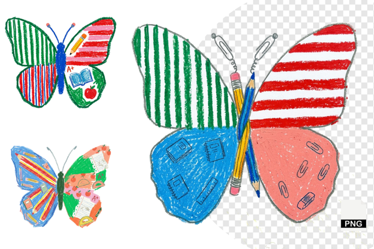 Back To School Butterfly Clipart