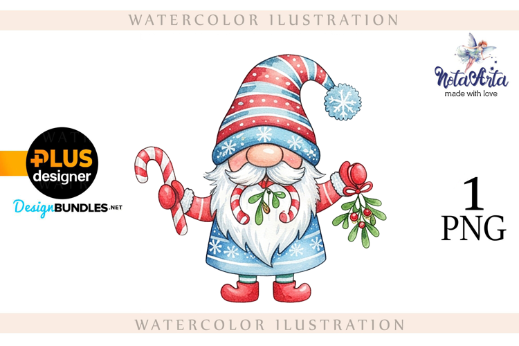 Watercolor Christmas gnomes, Christmas Gnomes