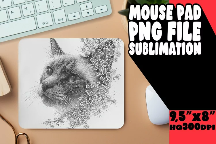 Jovial Cat Sublimation Mouse Mat