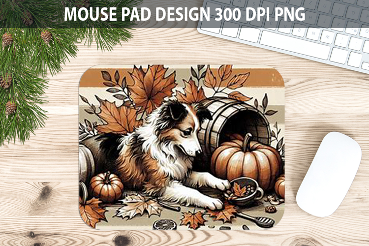 Dog Mouse pad Sublimation - Thanksgiving PNG Design