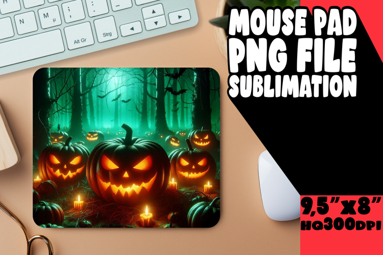 Whimsical Mouse Pad Design PNG, Horror Halloween