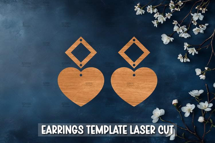 Heart Earrings Svg Image 12