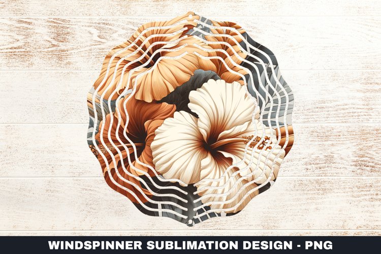 Flowers Wind Spinner Sublimation Design