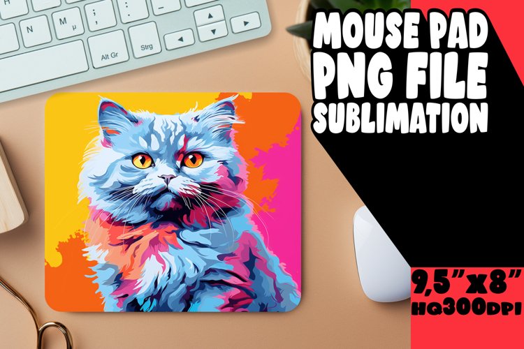 Playful Kitty Expressions Mouse Pad Design