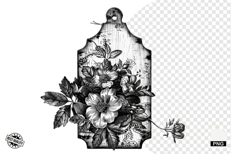 Black and White Halloween Autumn Clipart example image 1
