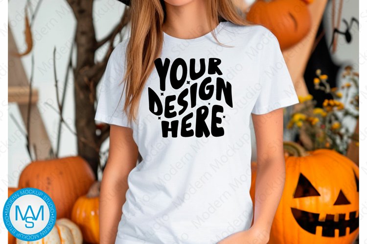 White Tshirt Mockup Image 22