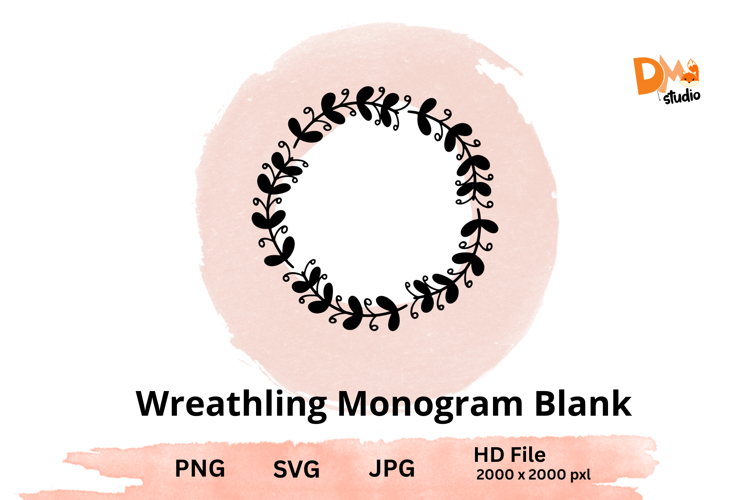Wreath Monogram SVGs Image 11