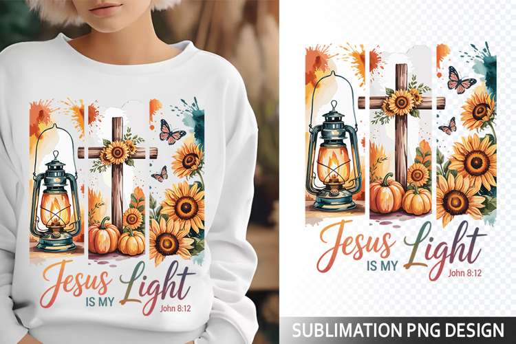 Jesus Light is my Sublimation Design - Christian Png