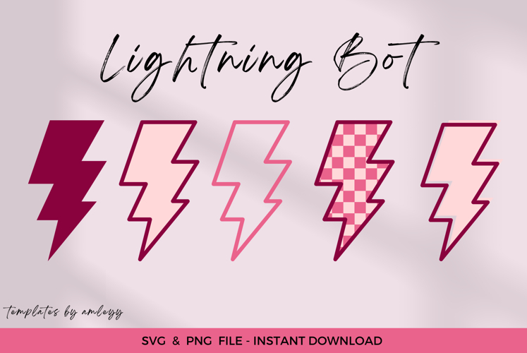 Lightning Bolt Vector | SVG & PNG Files | Instant Download