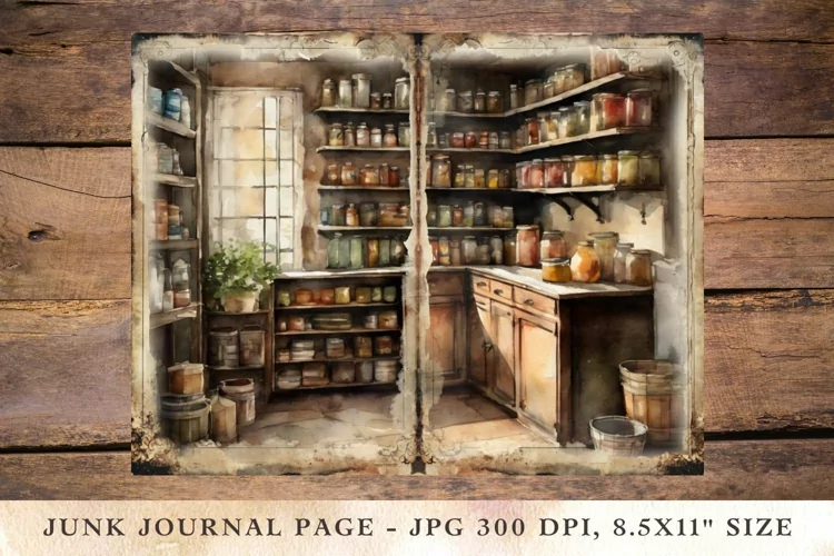 Printable Junk Journal Pages pantry 4