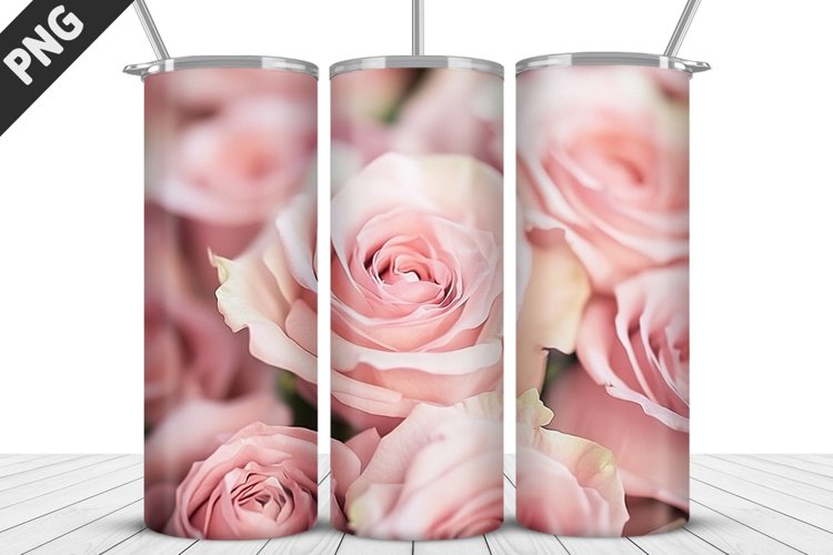 Rose Flowers Tumbler Wrap | Sublimation Design | Tumble PNG