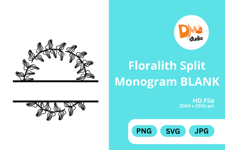 Floral Monogram Letter Svg Image 2