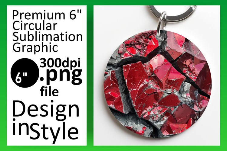 Geode Glamour: Sublimation Keychain example image 1