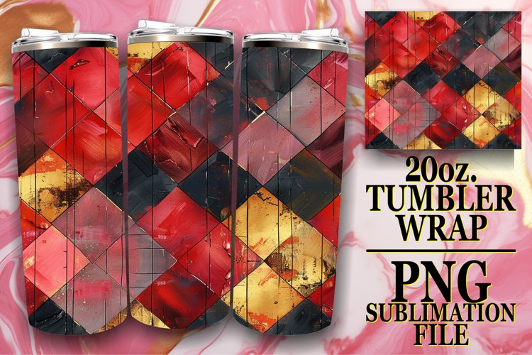Vibrant Watercolor Design Tumbler Wrap 20oz example image 1