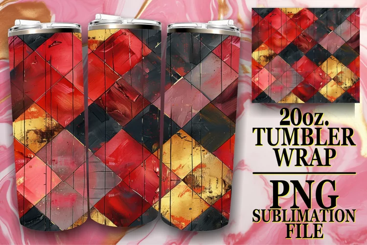 Vibrant Watercolor Design Tumbler Wrap 20oz