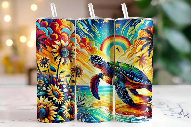 Turtle Tumbler Wrap | Sublimation | Tumblers