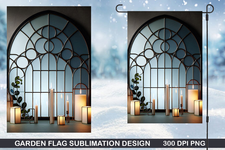 Garden Flag Sublimation| Christmas Garden Flag PNG Design