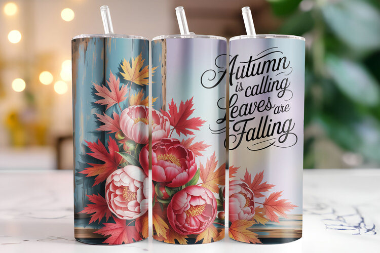 Autumn is Calling Tumbler Wrap | Sublimation | Tumblers example image 1