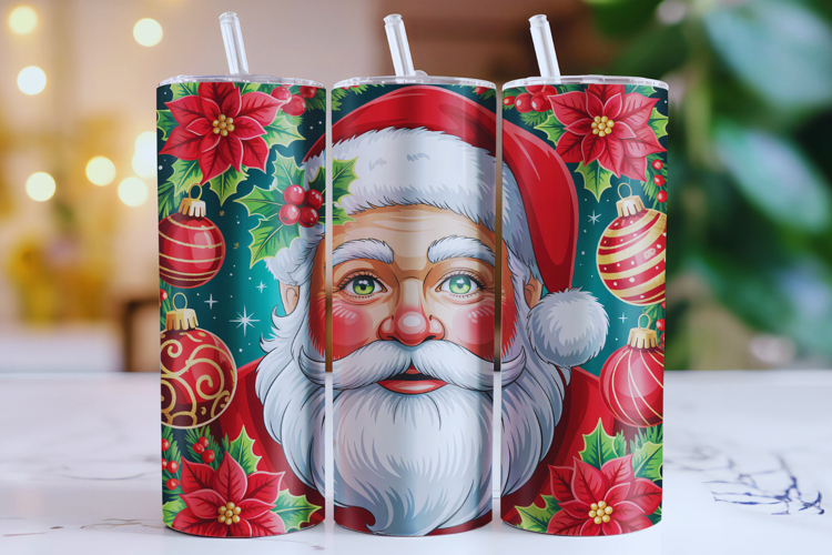 Merry Christmas Santa Tumbler Wrap | Christmas Wrap