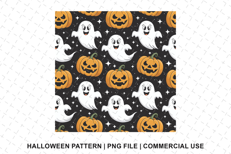Halloween Pumpkin Pattern Png | Sublimation | Digital Paper