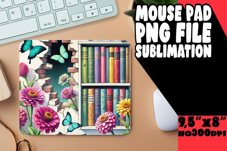 joyful MOUSE MAT Sublimation Style, Books example image 1