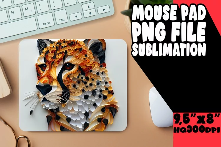 Kitty Couture Sublimation Mouse Pad - 3D Design