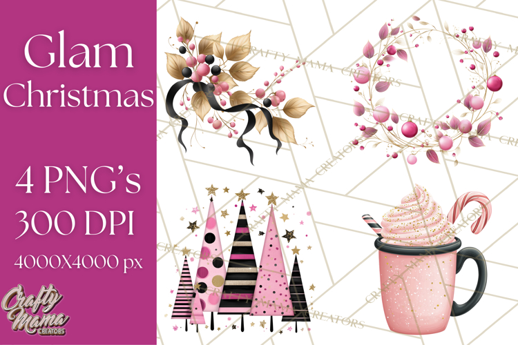 Gold Christmas Ornament Clipart Image 7