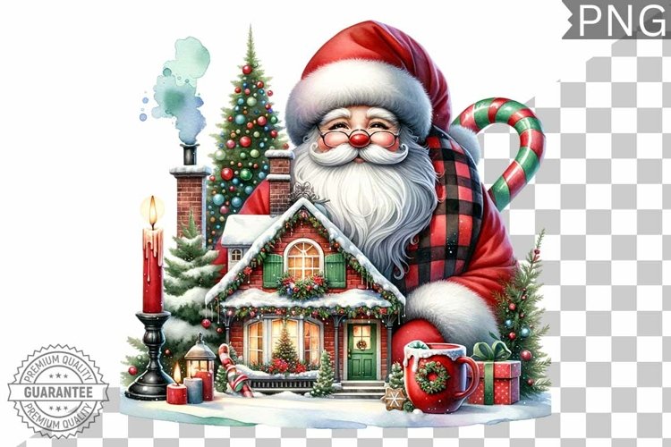 Christmas Santa Sublimation - Clipart PNG Design