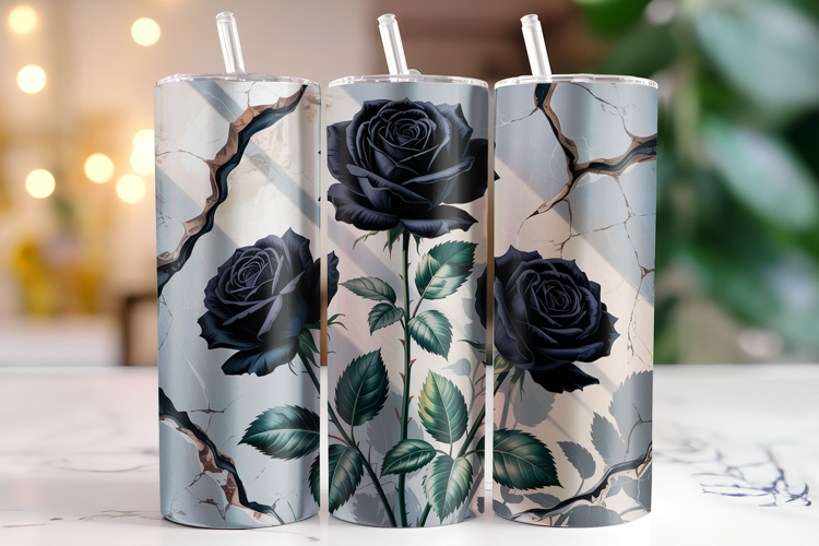 Rose Flowers Tumbler Wrap | Sublimation | Tumblers