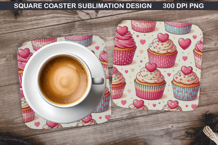 Valentine Coaster Sublimation, Valentine Coaster PNG Design